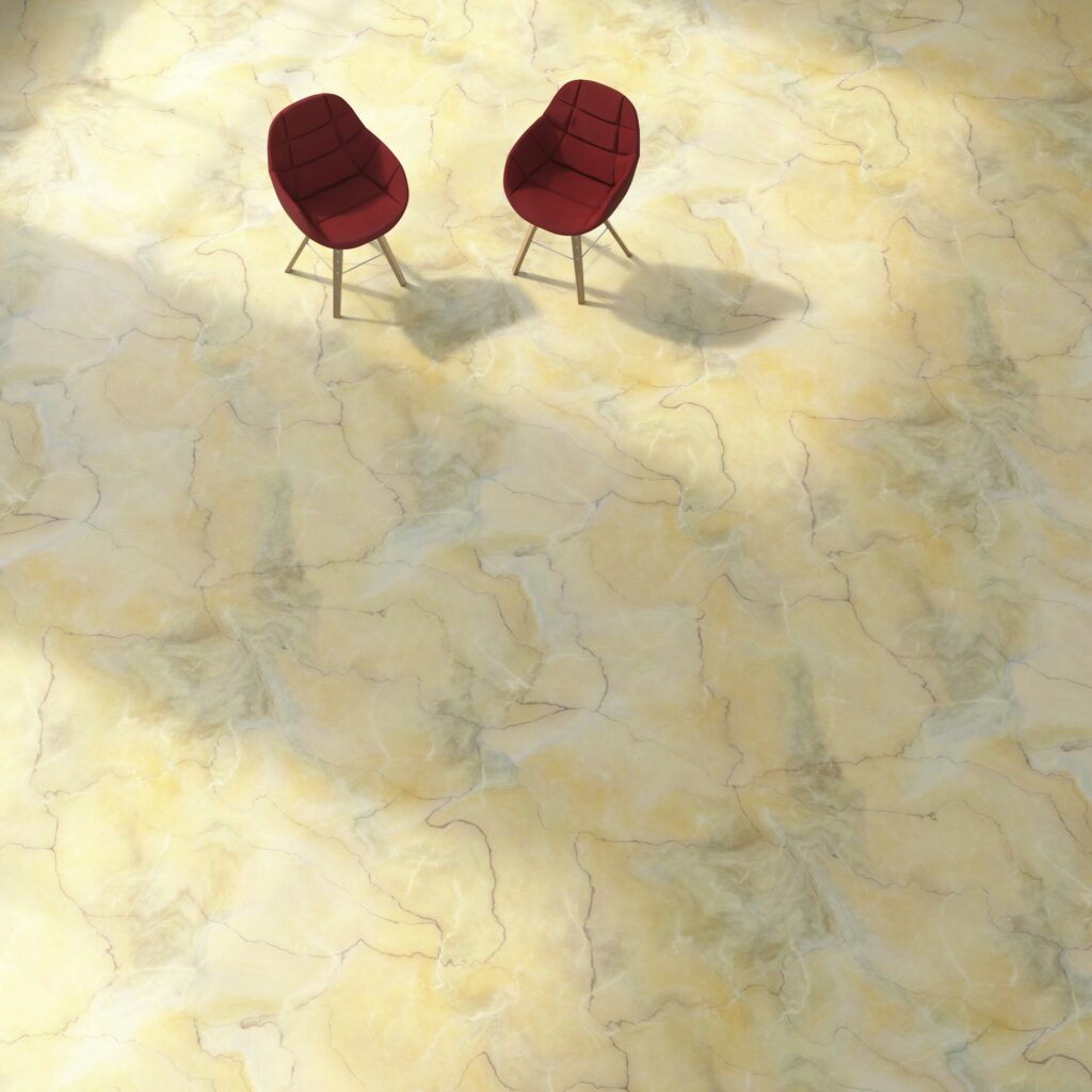 3D rendering, Two chairs on structured floor